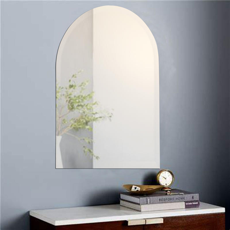 Jinghu Frameless Beveled Edge Arch Shape Processed Bathroom Wall Mirror