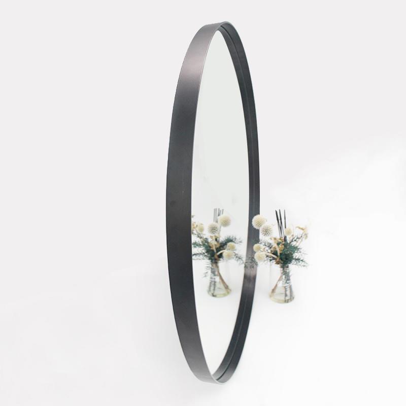 Round Deep Iron Metal Framed Bathroom Mirror