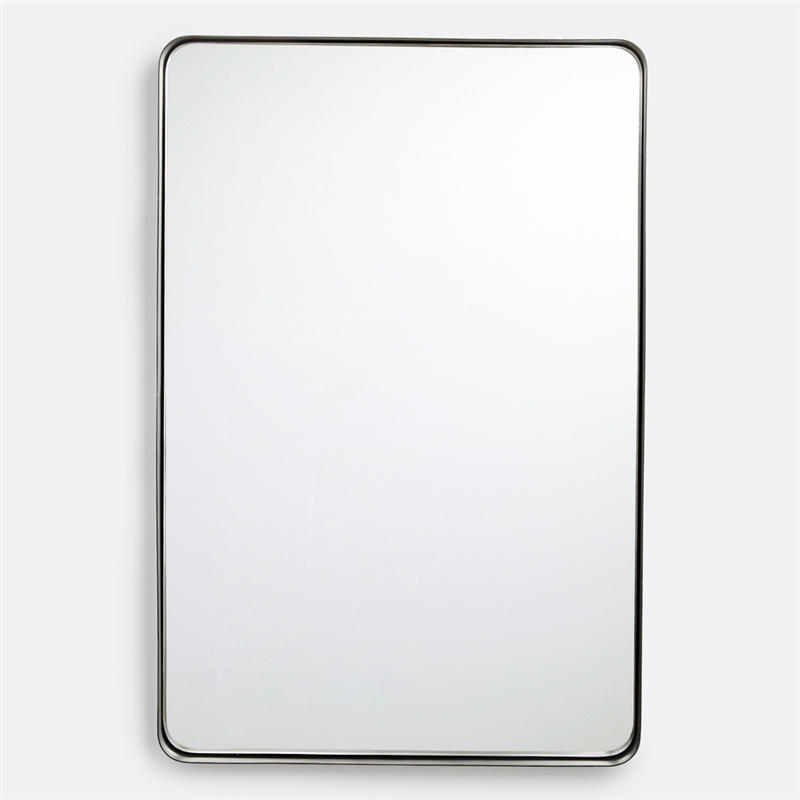 Rectangular SS Frame Rounded Edge Wall Mirror