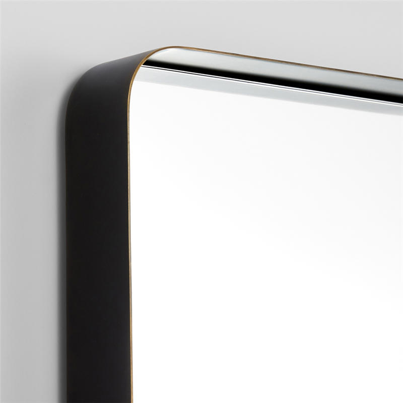 Rectangular SS Frame Rounded Edge Wall Mirror