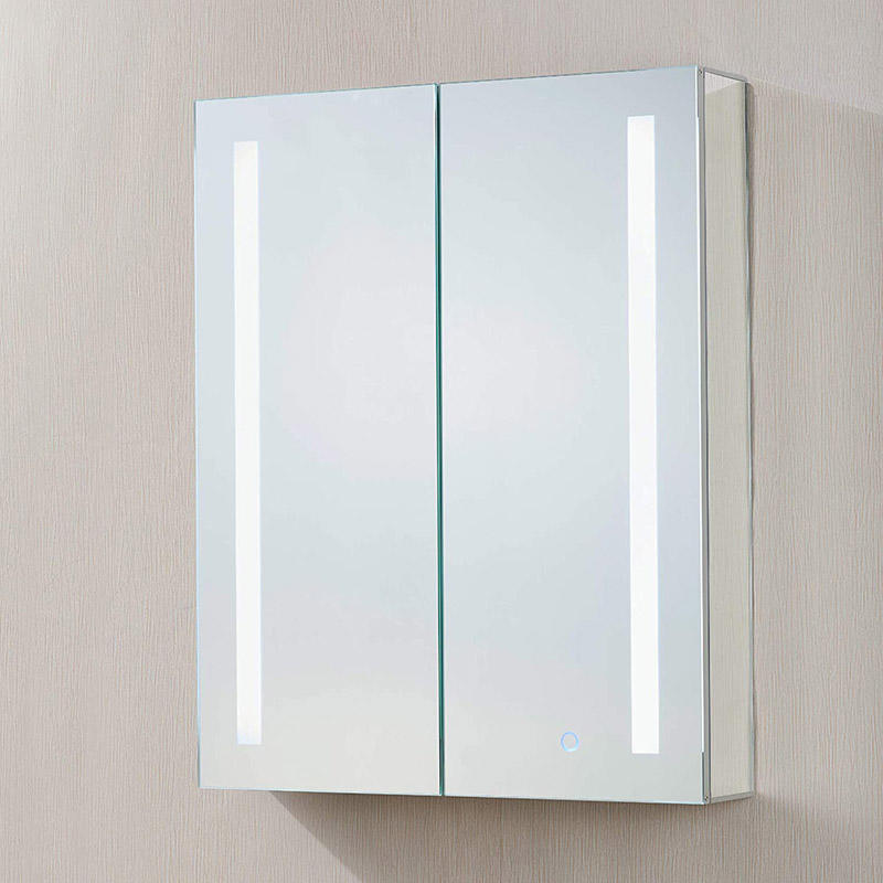 Double Door Aluminum Frameless Bathroom Medicine Cabinet with Mirror