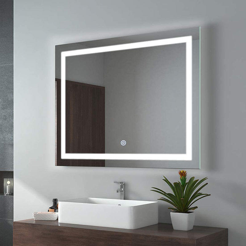 Rectangle Lighted Bathroom LED Mirror with Bluetooth 