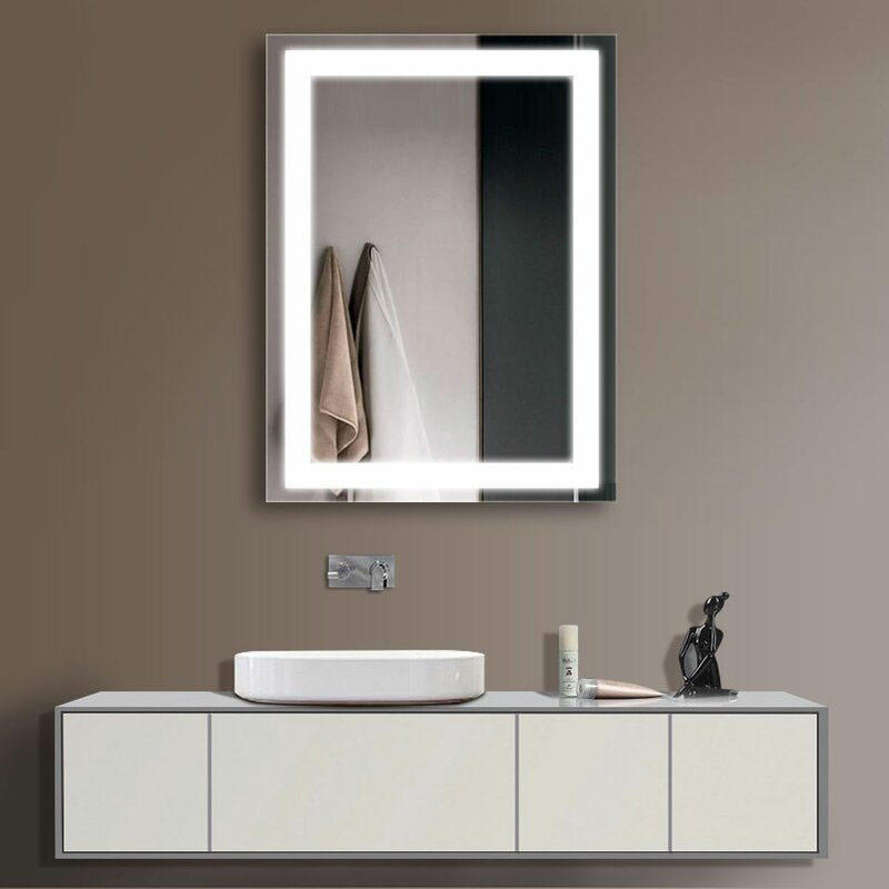 Rectangle Lighted Bathroom LED Mirror with Bluetooth 