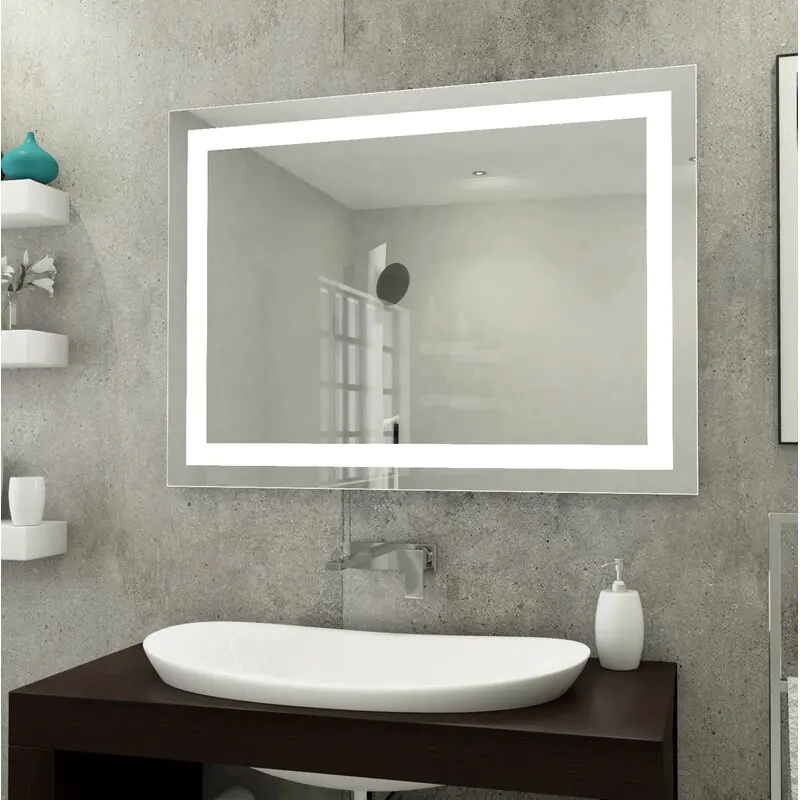 Rectangle Lighted Bathroom LED Mirror with Bluetooth 