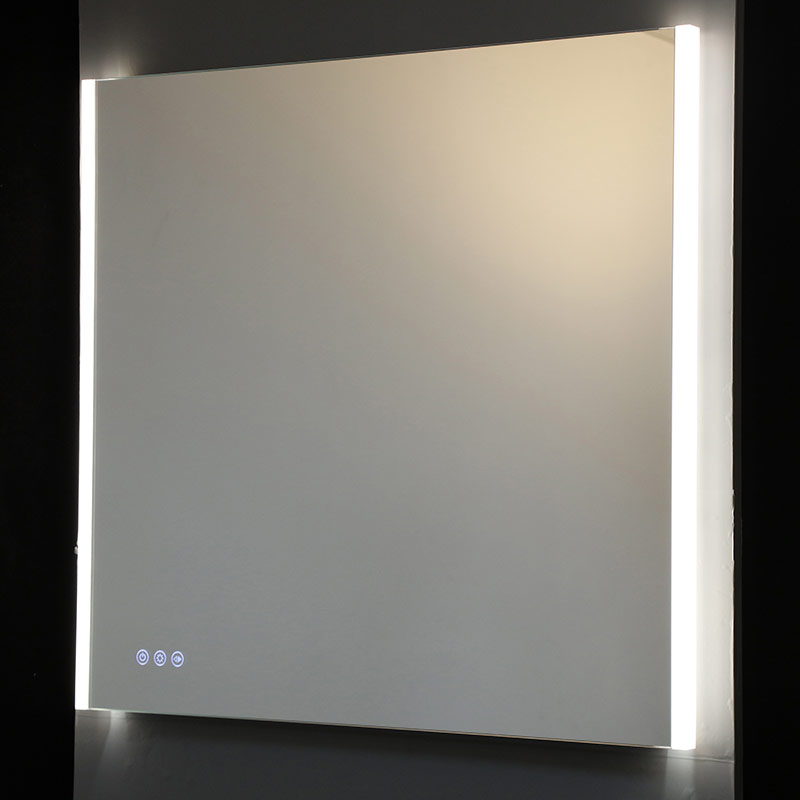 Rectangle Acrylic Backlit LED Bathroom Mirror with Dimmer Color Temperature Adjsuting