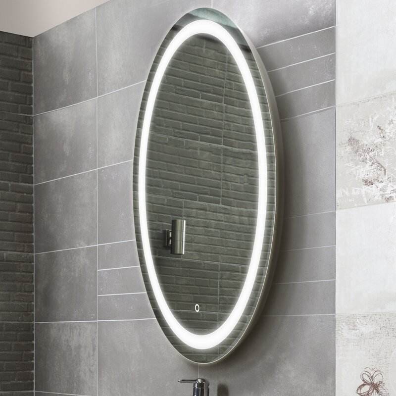 Oval Shape LED Lighted Wall Mirror