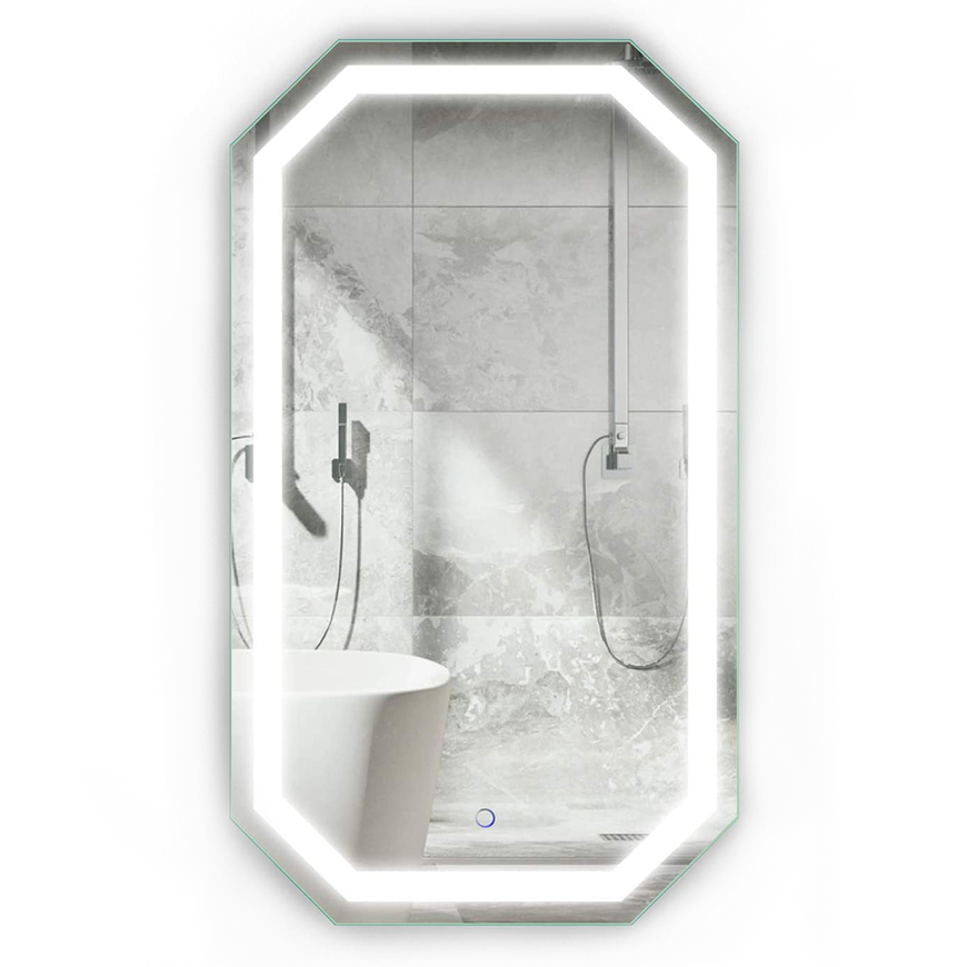Octagon Shape LED Bathroom Wall Mirror with Anti-fog