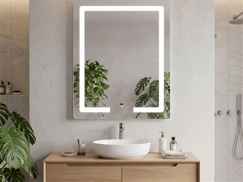 News Title：New Launch: Rectangular Touch‑Sensor LED Backlit Bathroom Mirror