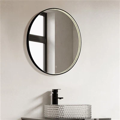 Black Round Led Bathroom Mirror
