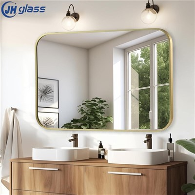 Gold Framed Mirror Bathroom